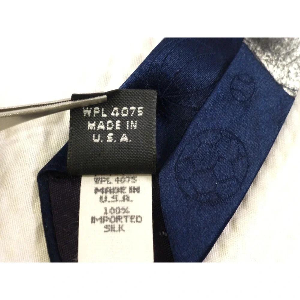 Soccer Theme Spencer & Lowe 100% Silk Tie Made In USA